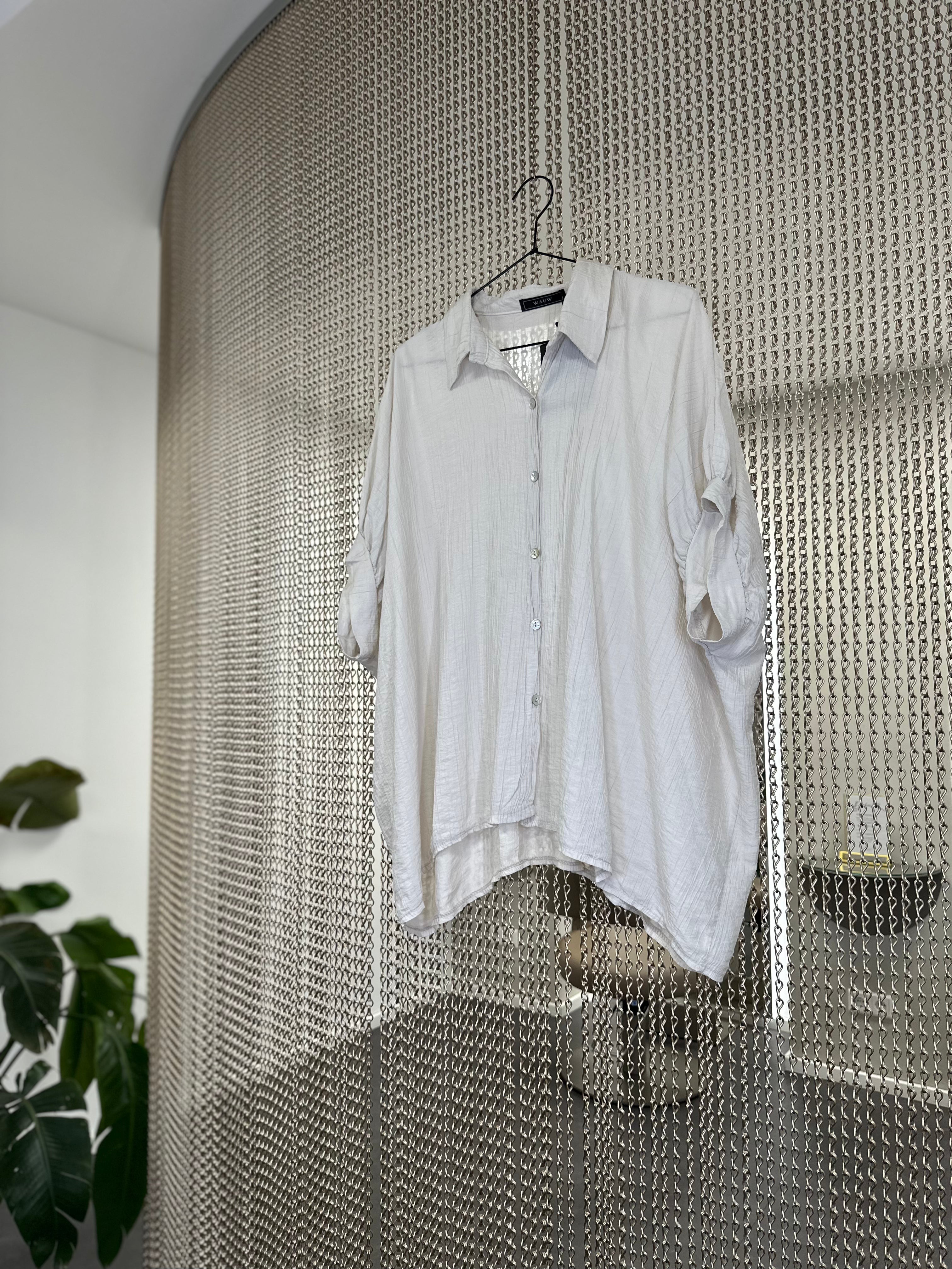 Musselin Bluse in Beige