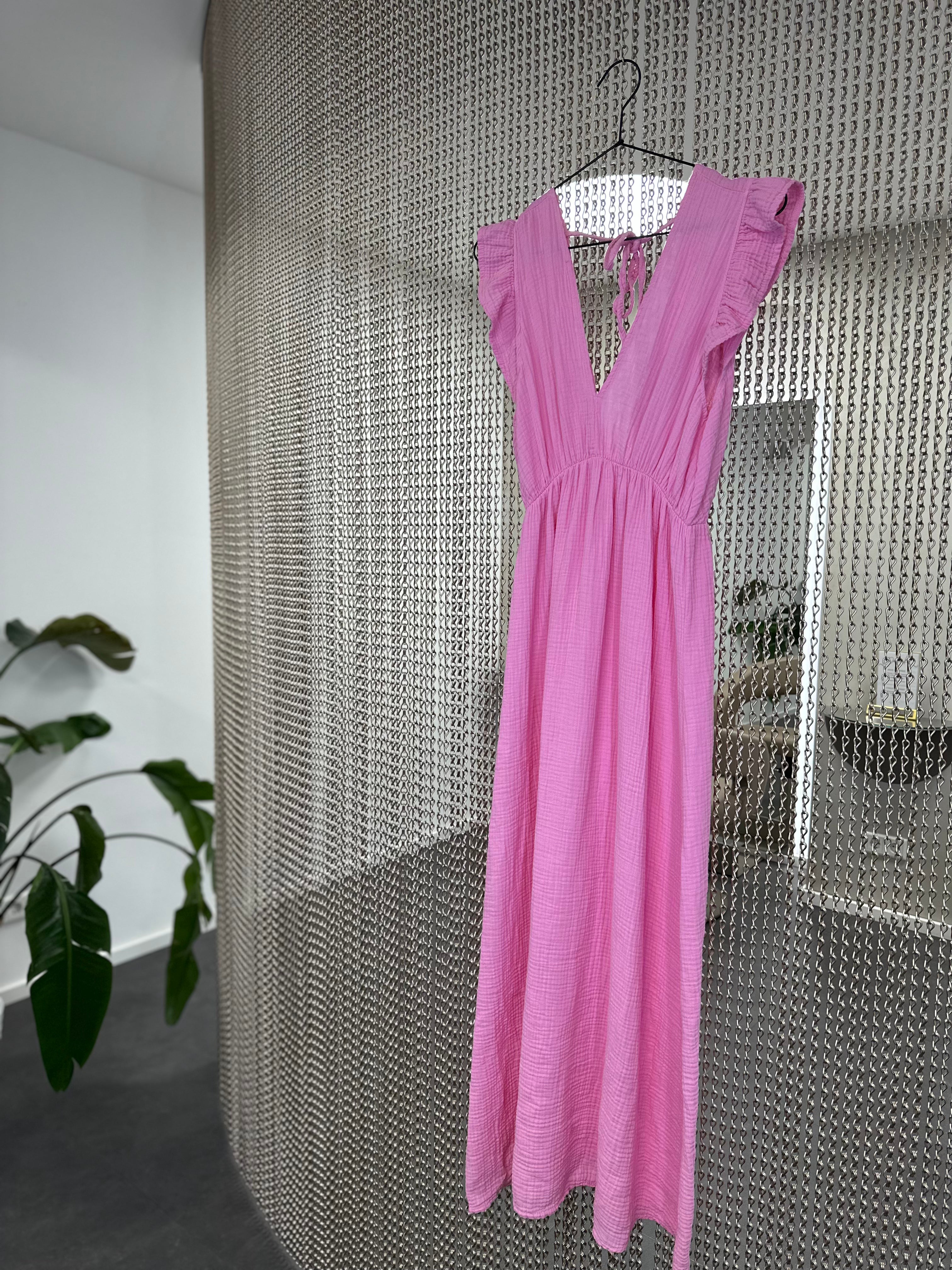 Musselin Kleid in Rosa